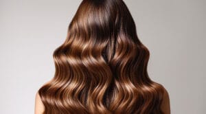 Une femme aux longs cheveux roux à la coloration au Henné